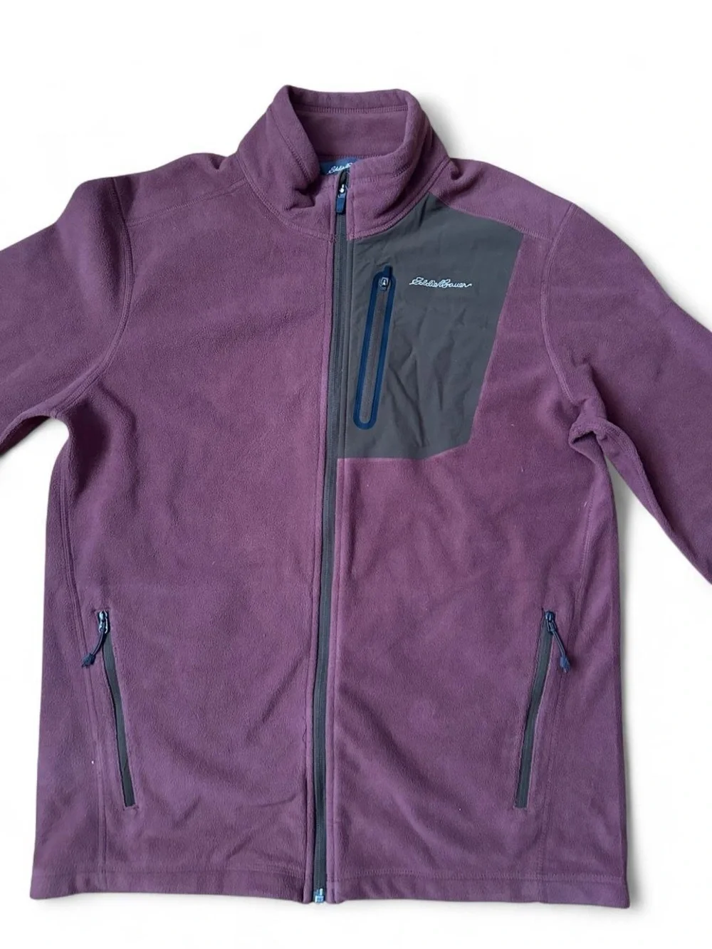 Eddie Bauer First Ascent Cloud Layer Full Zip Fleece Jacket Cognac Men’s Medium
